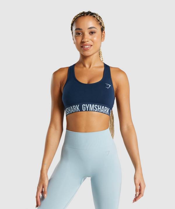 Damske Športové Podprsenky Gymshark Fit Seamless Námornícka Modrá | YL8469720